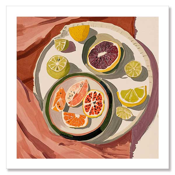 Sun-Soaked Fruit Unframed Art Print
