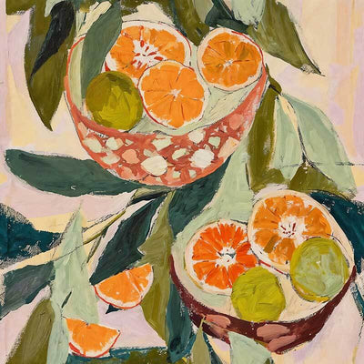 Wild Oranges - Stretched Canvas - 90x90 - Sale