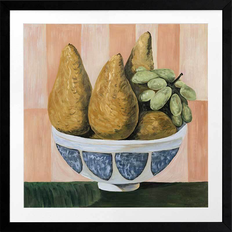 Pears & Grapes Framed Art Print