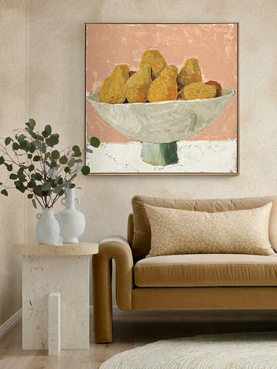 Bowl of Pears Canvas Art Print | Lifestyle