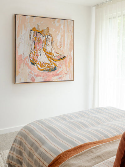 Cowboy Boots at Sunset Canvas Art Print | Lifestyle