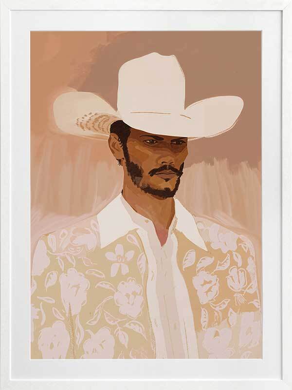 Cowboy Clay Framed Art Print