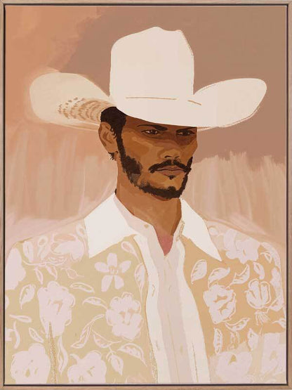 Cowboy Clay Canvas Art Print