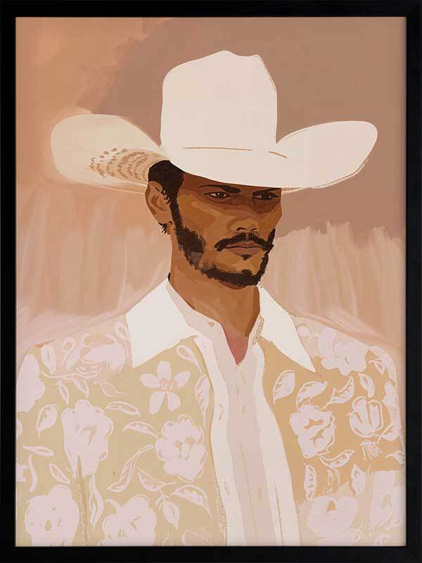 Cowboy Clay Framed Art Print