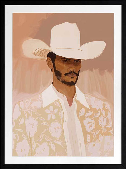 Cowboy Clay Framed Art Print