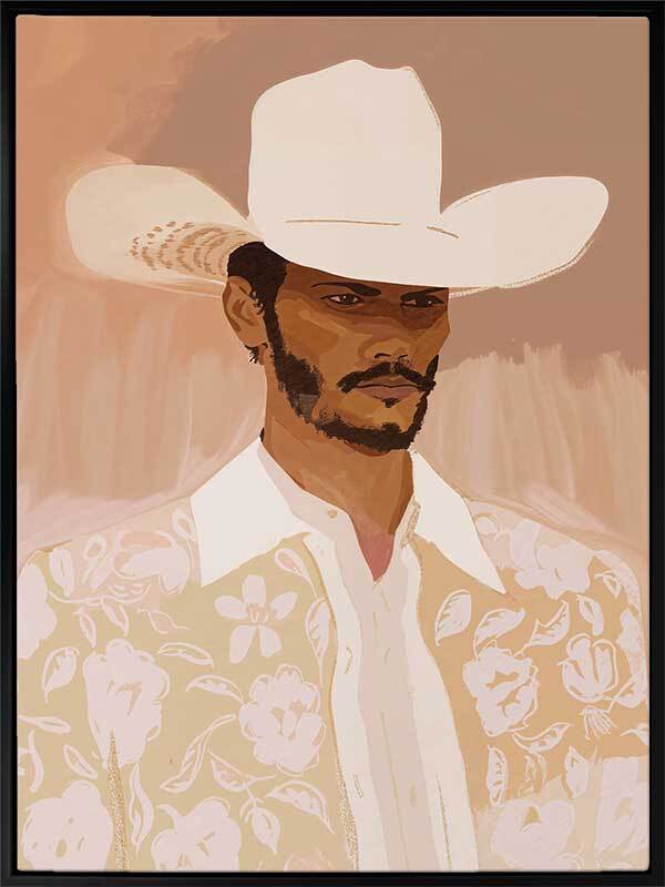 Cowboy Clay Canvas Art Print