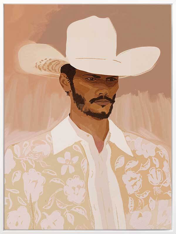 Cowboy Clay Canvas Art Print