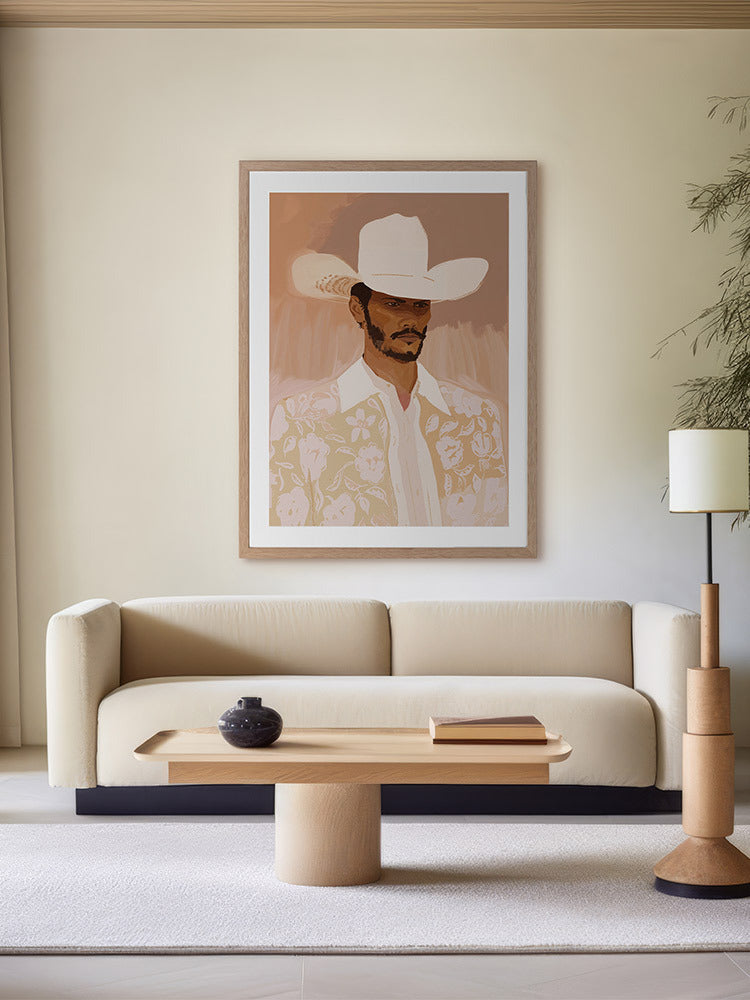 Cowboy Clay Framed Art Print