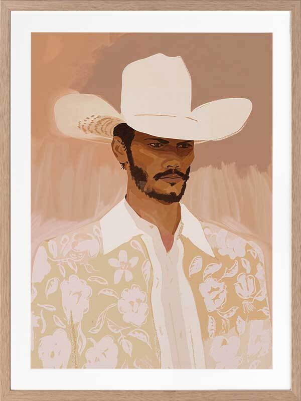 Cowboy Clay Framed Art Print