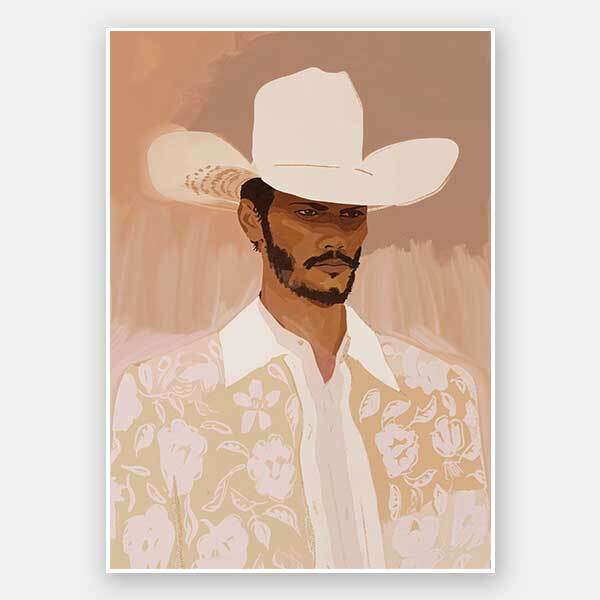 Cowboy Clay Unframed Art Print