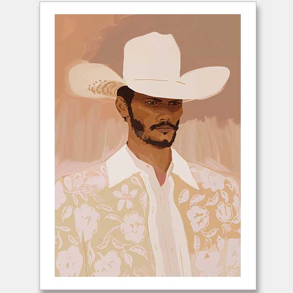 Cowboy Clay Unframed Art Print