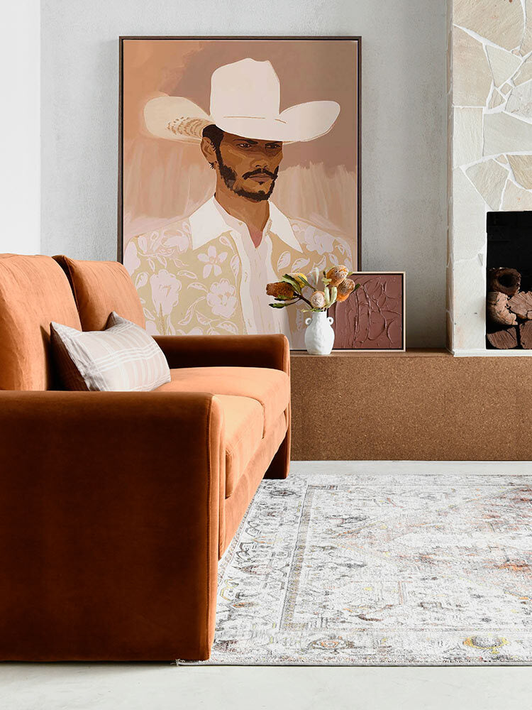 Cowboy Clay Canvas Art Print