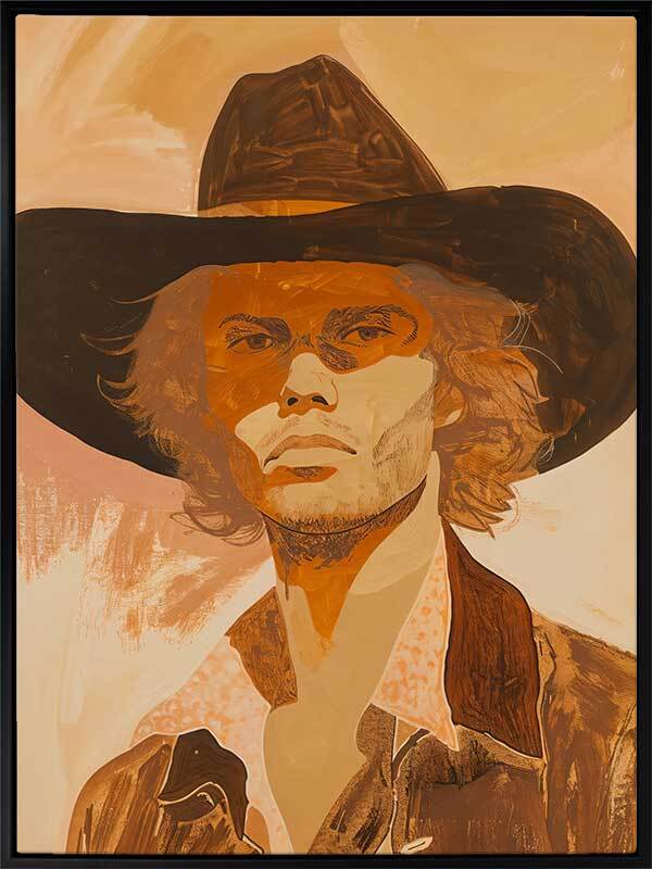 Untamed Cowboy Canvas Art Print