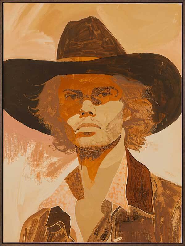 Untamed Cowboy Canvas Art Print