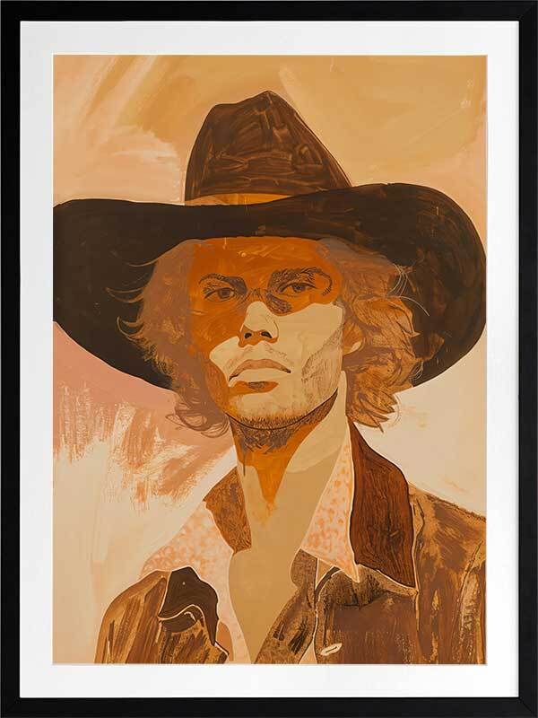 Untamed Cowboy Framed Art Print