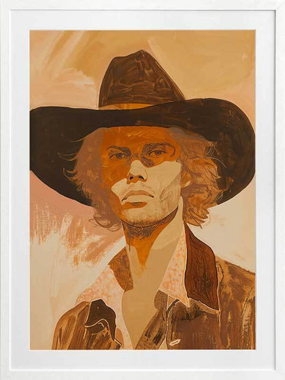 Untamed Cowboy Framed Art Print