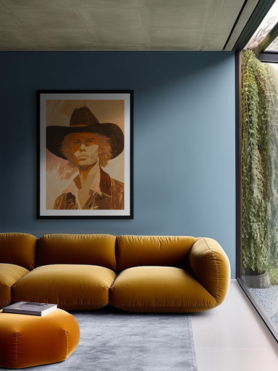 Untamed Cowboy Framed Art Print | Lifestyle