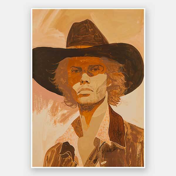 Untamed Cowboy Unframed Art Print