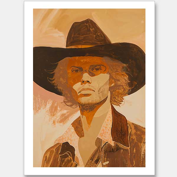 Untamed Cowboy Unframed Art Print