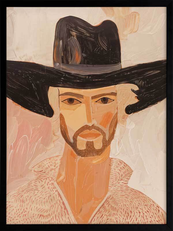 Desert Drifter Cowboy Framed Art Print