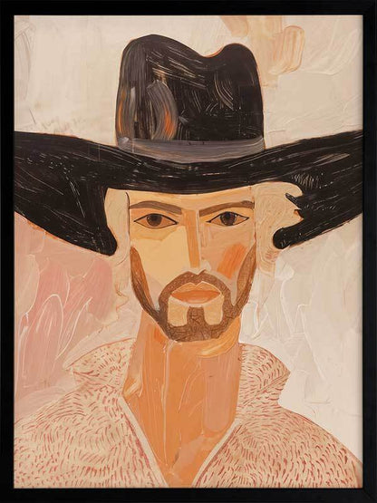 Desert Drifter Cowboy Framed Art Print