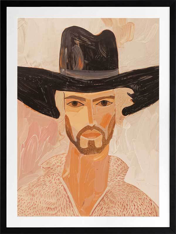 Desert Drifter Cowboy Framed Art Print