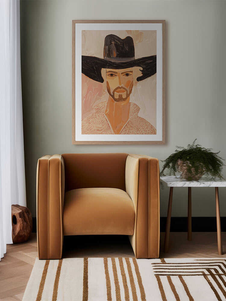 Desert Drifter Cowboy Framed Art Print