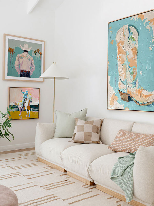 Pastel Rodeo Canvas Art Print | Lifestyle