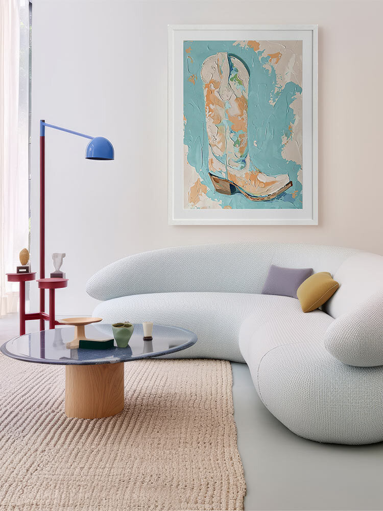 Pastel Rodeo Framed Art Print | Lifestyle