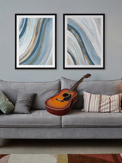 Azure Blue I Framed Art Print | Lifestyle