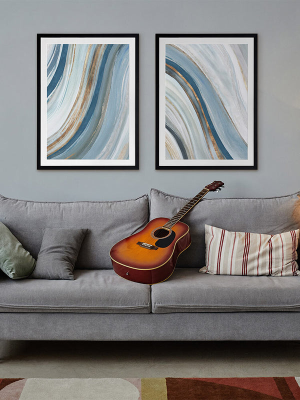 Azure Blue I Framed Art Print | Lifestyle