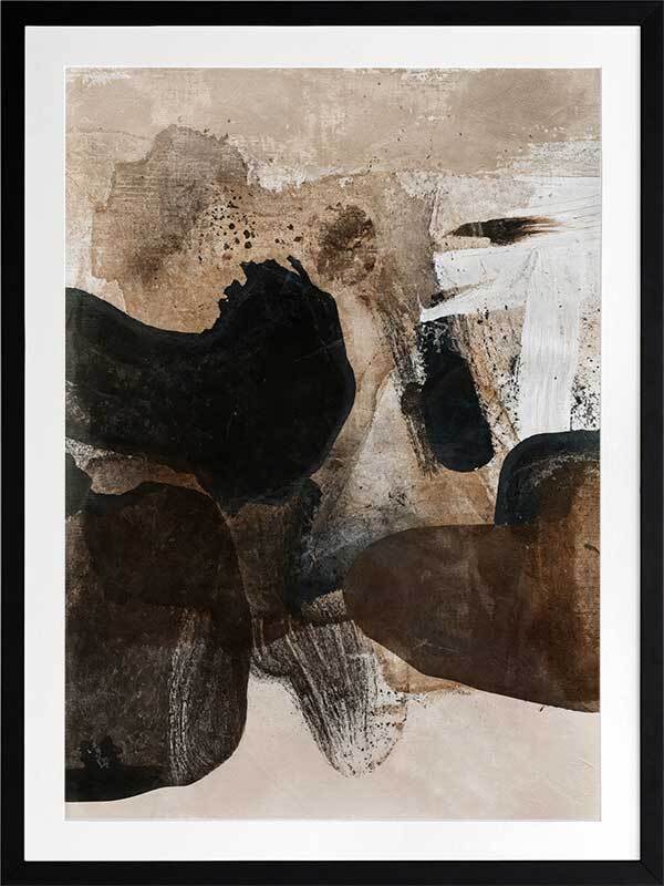 Earthen Hues I - Frame Black - With Mat - 55x70 - Portrait