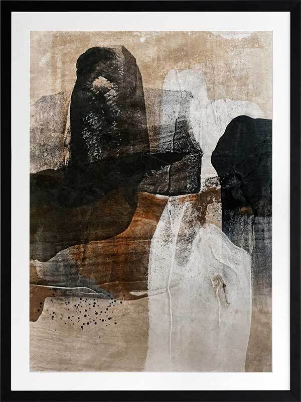 Earthen Hues II - Frame Black - With Mat - 55x70 - Portrait