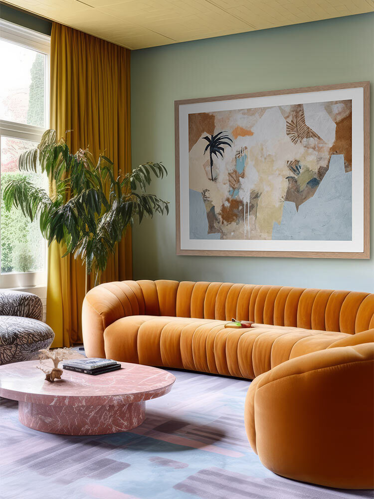 Earthy Collage Framed Art Print | Lifestyle