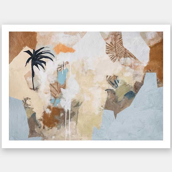 Earthy Collage Unframed Art Print