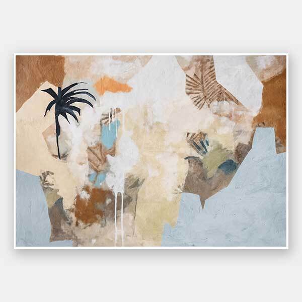 Earthy Collage Unframed Art Print