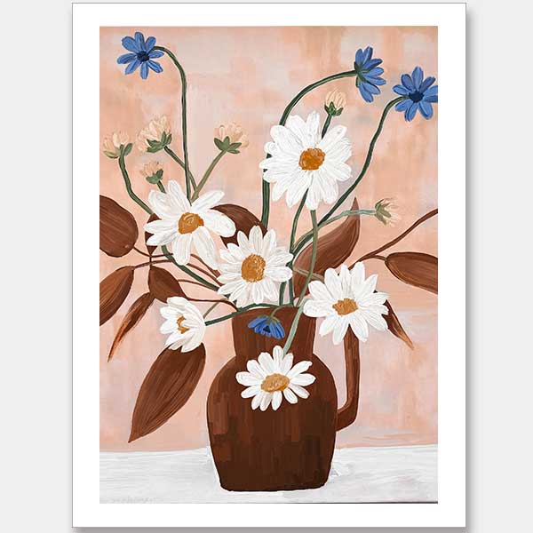 Happiness in a Vase I Unframed Art Print