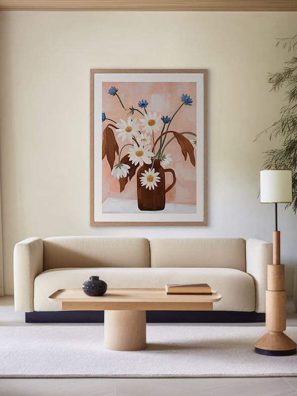 Happiness in a Vase II Framed Art Print | Lifestyle