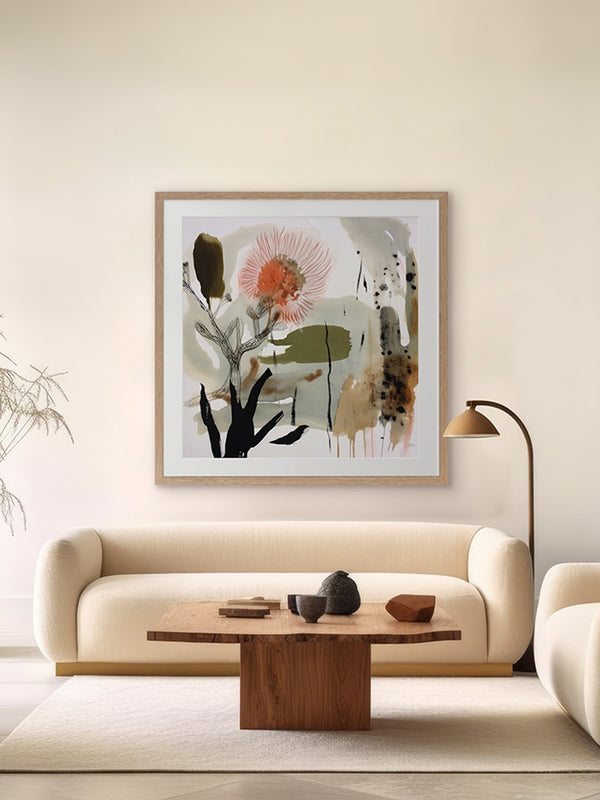 Aussie Florals Orange I Framed Art Print | Lifestyle
