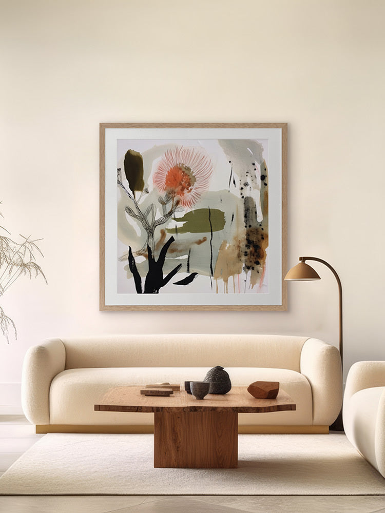 Aussie Florals Orange I Framed Art Print | Lifestyle