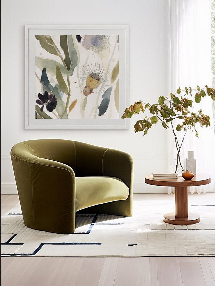 Aussie Florals Blue I Framed Art Print | Lifestyle