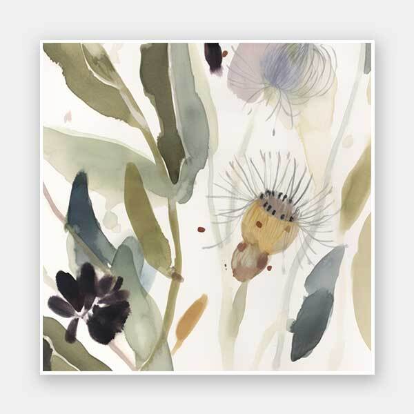 Aussie Florals Blue I Unframed Art Print