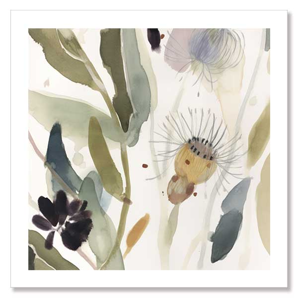 Aussie Florals Blue I Unframed Art Print