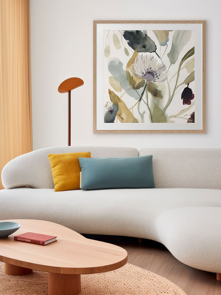 Aussie Florals Blue II Framed Art Print | Lifestyle