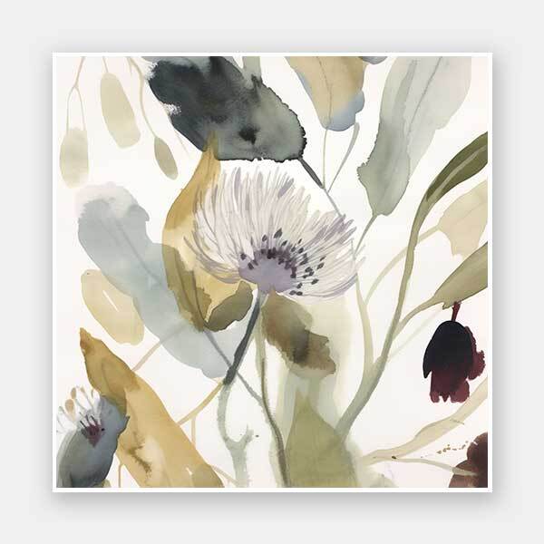 Aussie Florals Blue II Unframed Art Print