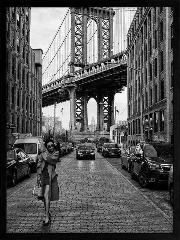 Manhattan Bridge Framed Art Print