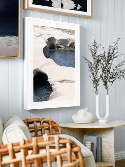 Mediterranean Cove Framed Art Print | Lifestyle