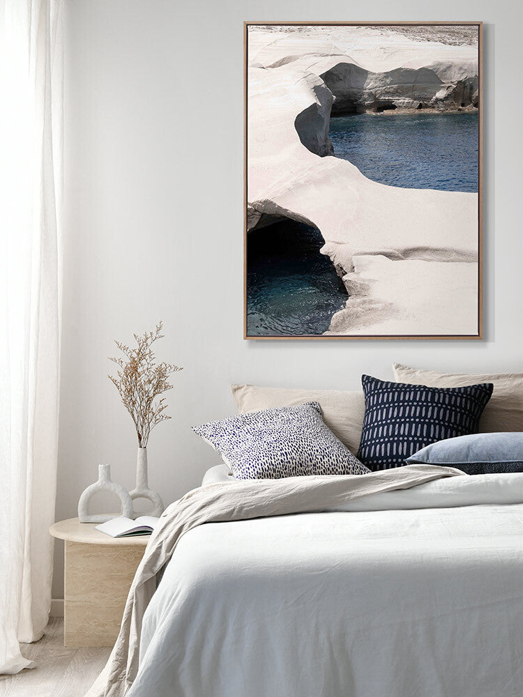 Mediterranean Cove Canvas Art Print | Lifestyle
