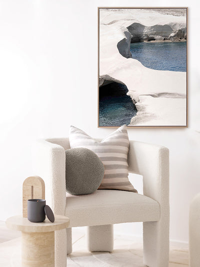 Mediterranean Cove Canvas Art Print | Lifestyle