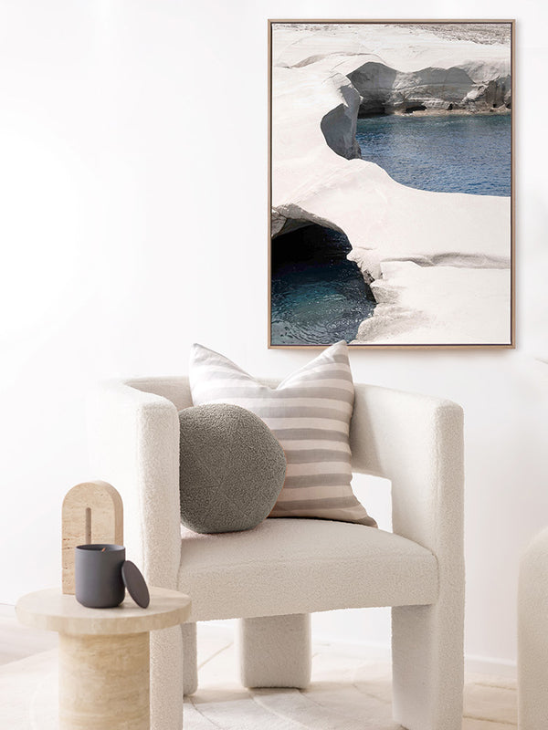 Mediterranean Cove Canvas Art Print | Lifestyle